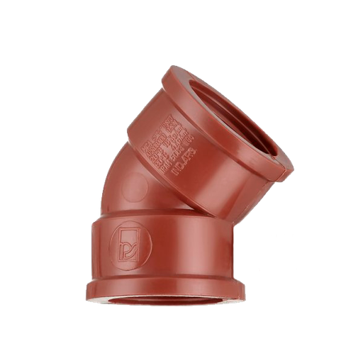 CODO HEMBRA-HEMBRA POLIPROPILENO 45° X 1/2"