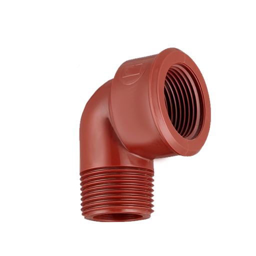 CODO MACHO-HEMBRA POLIPROPILENO 90° X 3/4"