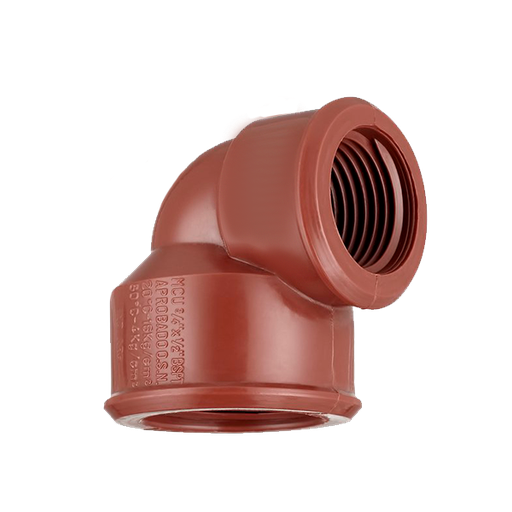 CODO REDUCCION HEMBRA-HEMBRA POLIPROPILENO 90° 3/4" X 1/2"