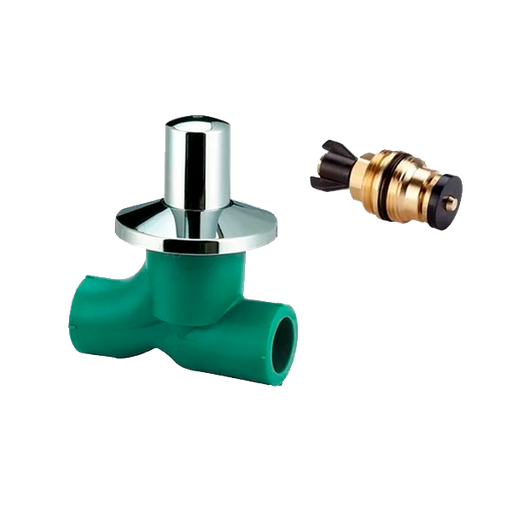 LLAVE DE PASO CON CABEZAL DE BRONCE FUSION 32 MM